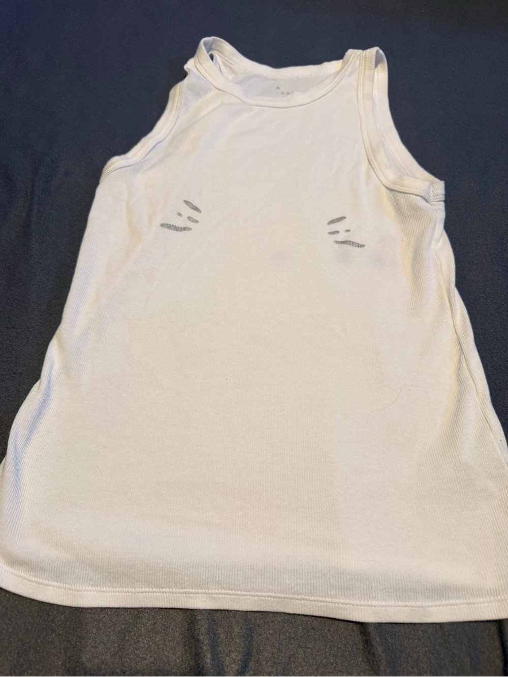 a new day Kids White Tank Top with Subtle Gray Accent